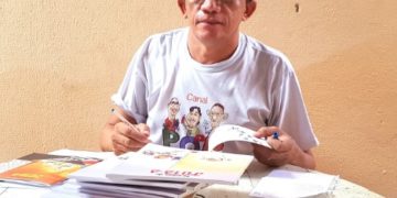 Cartunista Jota A inicia pré-venda de livro com a temática Covid 19