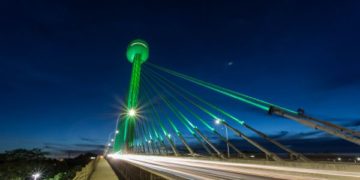 Ponte Estaiada ficará verde em memória às vítimas de acidentes de trabalho