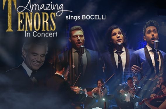Três tenores interpretam Bocelli em espetáculo no Theatro 4 de Setembro