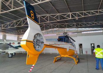 Helicóptero doado pela PRF para Secretaria de Segurança chega ao Piauí